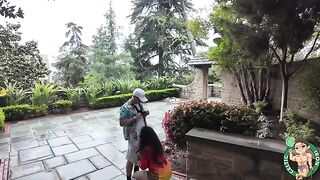 Watch the girl checking historical sites and getting intimate