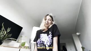 Show us how you can use your mouth with this sexy blonde