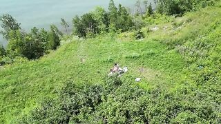 Instead of a picnic, a hot wife was fucked in the field