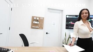 The girl received a pleasant surprise from her coworker Hailey Rose