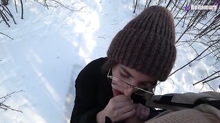 A walk with my stepsister in the park turned into a hot session
