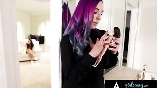 Colored Witch Angela White gets her pussy rubbed and fucked hard in a steamy Girlsway scene