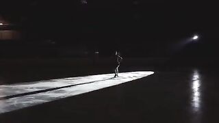 Figure skater gets fucked in the locker room by a horny stranger