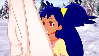 Iris, the Pokémon trainer, gets fucked in a steamy hentai scene