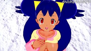 Iris, the Pokémon trainer, gets fucked in a steamy hentai scene