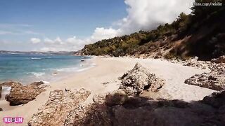 Beach sex with Reislin, the stunning Latvian model, on a nude beach
