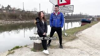 Public sex with Mini Julia in a risky spot