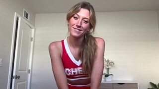 Special support for cheerleader with a wet and wild ride
