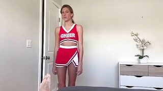 Special support for cheerleader with a wet and wild ride