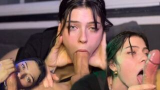 A girl shows what she learned about sucking cock, right in the camera