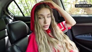 The little red riding hood turned into a lustful girl and fucked with a stranger