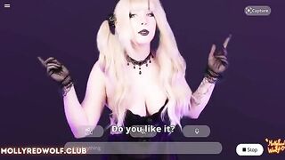 A cute blonde girl was put on the machine for a rough session