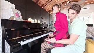 Hot teacher fucks Jewish stepmom with huge boobs in steamy class