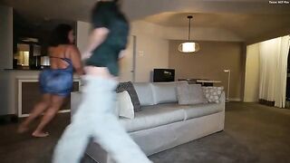 The girl with big tits likes to be squeezed and slapped