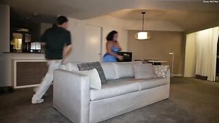 The girl with big tits likes to be squeezed and slapped