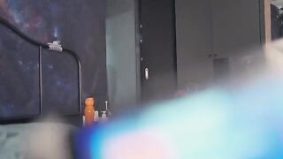 A girl in red dress invites you to watch her getting fucked hard