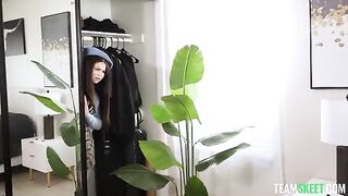 A young beautiful girl is getting intimate with her new lover