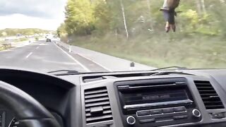 A girl is fucking with her stepbrother in the car, it’s very hot