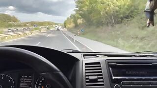 A girl is fucking with her stepbrother in the car, it’s very hot