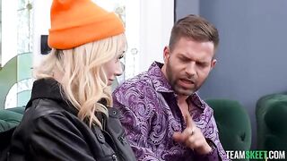 I sat the cute girl on my cock, her moans were louder
