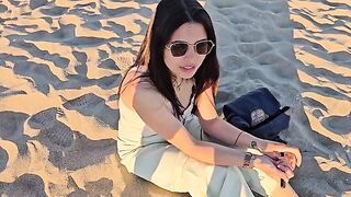 An empty beach isn’t exactly the place for intimacy, but the passion is undeniable