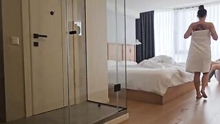 A girl was fucked by a guy in her tight ass early in the morning