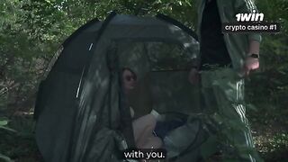 A man came to camping, his stepmom invited him to sleep in her tent