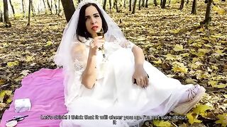 A white dress can be removed, but the cock is taken now