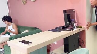 A girl was dancing at home and got a little too playful with a stranger