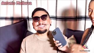 A girl is about to have a huge dick in her