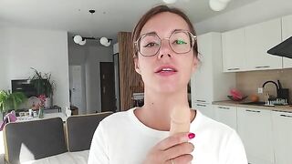 A woman has discharge on her panties - it's a painting