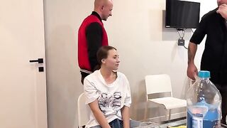No time to get bored with a threesome and creampie