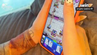 The girl in fours starts to enjoy herself very much