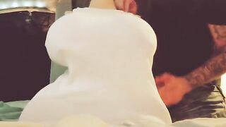 The man tested the strength of his "milk machine"