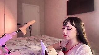 The girl tests out a device to achieve multiple orgasms