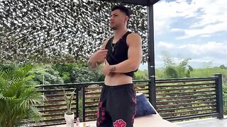 A girl came to massage, but she got fucked by a guy with huge cock