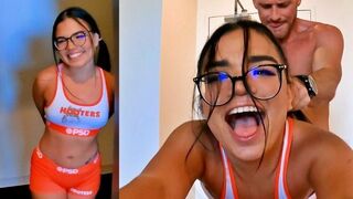 The Hooters waitress was fucked hard by her boss after work