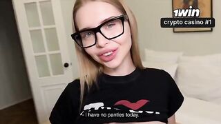 A California girl gets fucked by her classmate on glasses