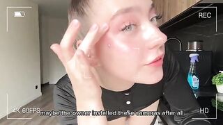 A hot Russian girl shows how to keep her pussy clean with fingers
