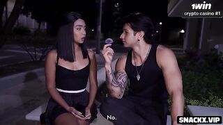 It's now or never, but better now - hardcore outdoor action with a stunning Latina