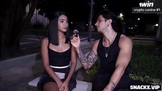 It's now or never, but better now - hardcore outdoor action with a stunning Latina