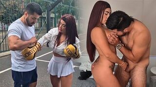 A beautiful story of a seductive girl and her trainer in the gym, ending with a creampie