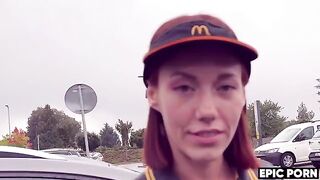Amateur anal sex with a cute worker and a huge cock in HD