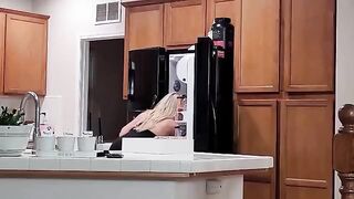 A blonde with big boobs seduces her neighbor, who can’t resist her allure