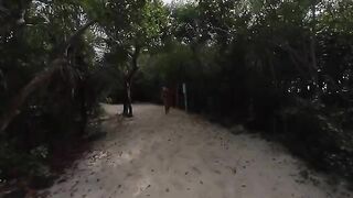 A girl with a magnetic butt was picked up at the beach for an intense encounter