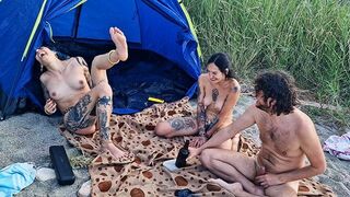 We parked by the woods and had sex like we were at home, just like a game