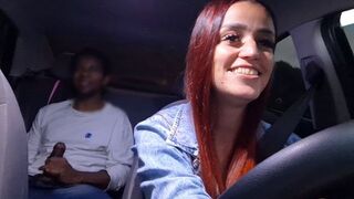 The road is empty, the car is full of passionate moans