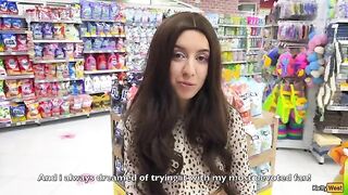 Katty West removes the condom and allows her husband to cum inside