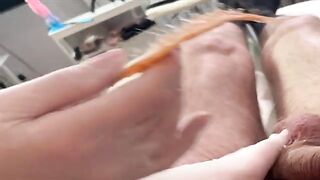 A hairy patch on the dick drives the hot Russian girl wild