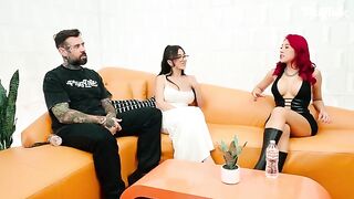 A double blowjob, then one after the other - a wild twist!